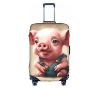 asbwuo Naughty Pig Baby Scratch Resistant Suitcase Cover Travel Luggage Protector,SuitcaseIncluded