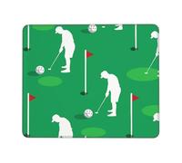 asbwuo People Playing Golf Mouse Pad Rubber Non-Slip Waterproof Office Supplies 10 X 12 Inch