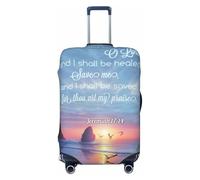 asbwuo Prayers Biblical Shall Word Favorite Luggage Cover, Premium Washable Suitcase Protector with Secure Zipper & Buckle Closure, Fits 18-32 Inch Travel Luggagesmall