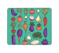 asbwuo Precision overlock Vegetable illustration series 10 x 12 inch printed mouse pad suitable for office and gaming use