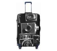 asbwuo Retro Cool Camera Collection Travel Luggage Cover Suitcase Cover Anti-Scratch Luggage
