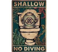 asbwuo Retro Tin Sign Tin Signs Vintage Restroom Wall Decor Tin Signs Signs Vintage Tin Signs for Bathroom 8x12 Inch