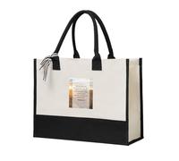 asbwuo Revelation 21:4 Durable Cotton Blend Canvas Tote Bag, Spacious Reusable Gift Bag for Travel, Beach & Shopping