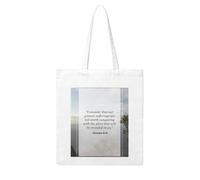 asbwuo Romans 8:18 Durable Canvas Tote Bag - Reusable Shopping Bag, Eco-Friendly & Washable For Travel, Camping, Daily Use