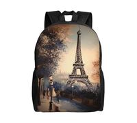 asbwuo Romantic Paris Eiffel Tower Laptop Backpack for Women Men College Backpack Work Business Computer Bag Lightweight Bookbag TeacherBags Casual Daypack Purse Travel Bag for Gift