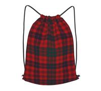 asbwuo Ross - Red - Tartan - Clans Of Scotland Outdoor Leisure Drawstring Backpack, Lightweight Waterproof Sports Bag For Men & Women - Gym, Yoga, Travel