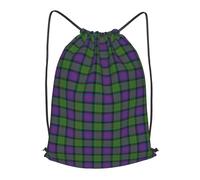 asbwuo Scottish Clan Macdonald Donald Tartan Plaid Outdoor Leisure Drawstring Backpack, Lightweight Waterproof Sports Bag For Men & Women - Gym, Yoga, Travel