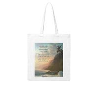 asbwuo Serenity Prayer On Beach Durable Canvas Tote Bag - Reusable Shopping Bag, Eco-Friendly & Washable For Travel, Camping, Daily Use