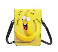 asbwuo Small Crossbody For Women Leather Lightweight Purses Yellow Banana Shoulder Handbag Purse
