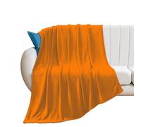 asbwuo Soft Plush Throw Blanket Classic Traditional Pumpkin Orange Solid Color Cozy Warm Blankets for All Season Sofa, Couch, Bed, Camping, Travel 40" x 50"
