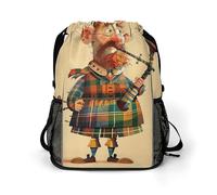 asbwuo Sports Drawstring Backpack,Cartoon Scottish Bagpipe String Swim Gym Bag with Shoes Compartment Gym Drawstring Bag