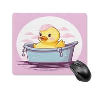 asbwuo Square Mouse Pad Waterproof Cartoon Yellow Duck Printing Mousepad Non-Slip Mouse Pads for Desk Gaming, Office & Home Use