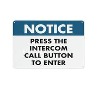 asbwuo Street Sign Notice Press The Intercom Call Button To Enter Retro Vintage Sign Home Bar Pub Kitchen Restaurant Wall Deocr Plaque Signs 12X8Inch