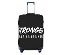 asbwuo Stronger Than Yesterday - Bodybuilding Luggage Cover, Premium Washable Suitcase Protector with Secure Zipper & Buckle Closure, Fits 18-32 Inch Travel Luggagelarge