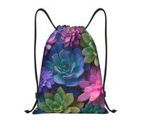 asbwuo Succulent Plants Drawstring Backpack, Lightweight And Suitable For Fitness, Sports,With Shoulder Straps