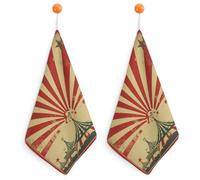 asbwuo Super Soft Kitchen Towels Absorbent Kitchen Cloths Towel for Bathroom Quick-Dry Hanging Dish Towels Vintage Circus Background Microfiber Wash Cloths for Cleaning, Washing & Outdoor Use