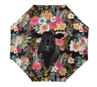 asbwuo The Steer Floral Compact Umbrella Is Sturdy Yet Lightweight And Portable, Perfect for Travelers, Everyday Commuters, And Adventure Lovers.