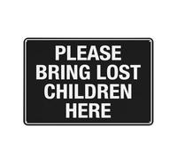 asbwuo Tin Sign Please Bring Lost Children Here Retro Metal Tin Signs 12X8 Inch For Shop Yard Man Cave Garage Outdoor Funny Wall Decor Decorative Poster Plate