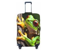 asbwuo Tree Frog Baby Print Luggage Cover,Fashion Suitcase Protector Washable Scratch Resistant, Black, Small