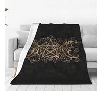 asbwuo Triple Moon Goddess Pentagram Wiccan Throw Blanket,Lightweight Soft Flannel Blankets for Bed,Sofa,Couch,Camping for All Season