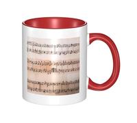 asbwuo Two Tone Color Ceramic Mugs, 11 Oz, Stylish 3D Music Note Colorful Inside Ceramic Coffee Mug Tea Cup, Coffee Cups for Home, Office, and Kitchen | for Microwave