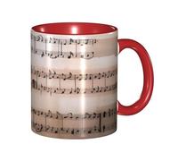asbwuo Two Tone Color Ceramic Mugs, 11 Oz, Stylish 3D Music Note Colorful Inside Ceramic Coffee Mug Tea Cup, Coffee Cups for Home, Office, and Kitchen | for Microwave