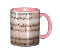 asbwuo Two Tone Color Ceramic Mugs, 11 Oz, Stylish 3D Music Note Colorful Inside Ceramic Coffee Mug Tea Cup, Coffee Cups for Home, Office, and Kitchen | for Microwave