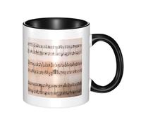 asbwuo Two Tone Color Ceramic Mugs, 11 Oz, Stylish 3D Music Note Colorful Inside Ceramic Coffee Mug Tea Cup, Coffee Cups for Home, Office, and Kitchen | for Microwave
