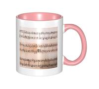 asbwuo Two Tone Color Ceramic Mugs, 11 Oz, Stylish 3D Music Note Colorful Inside Ceramic Coffee Mug Tea Cup, Coffee Cups for Home, Office, and Kitchen | for Microwave