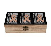 asbwuo U.s. Flag Endometrial Cancer Awareness Wooden Storage Box with Hinged Lid Decorative Storage Keepsake Boxes Wood Gift Jewelry Organizer