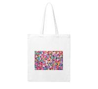 asbwuo Valentine'S Day Candy Heart Premium Canvas Tote Bag - Double-Sided Iron-On Design, Lightweight & Sturdy For Shopping, Gym, Beach, Promotions