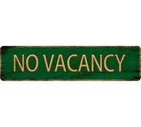 asbwuo Vintage Metal Tin Sign NO VACANCY ' inch, Street Sign for Home, Restaurant, Bar, Cafe, Garage Retro Wall Decor Plaque