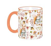 asbwuo Watercolor Berries Cute Squirrel Coffee Mug with Handle Tea Cup Mug Drinking Cups Ceramic Reusable Funny Novelty Coffee Mugs Travel Cup Drinkware Accessories for Home Office Cups Gifts 11oz