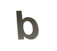 ASC FLOATING HOUSE NUMBER - Lower Case - Letter 'b' (Flat/Apartment etc) - Brushed Stainless Steel House/Door Number - 6" / 15cm Tall
