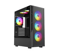 ASC Gaming PC Tower: AMD Ryzen 5 5500, 16GB RAM, 1TB+256GB SSD, GT730 2GB Graphics, Windows 11, Black RGB 6 Fan Mesh Gaming Case.