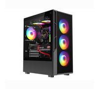 ASC Gaming PC Tower, AMD Ryzen 5 5500, 16GB RAM, 1TB+256GB SSD, RTX3050 6GB Graphics, Windows 11, Black RGB 6 Fan Glass Gaming Case..