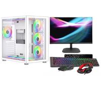 ASC Intel Core i7 Gaming Bundle • GTX750 4GB Graphics Card • 8GB RAM • 128GB SSD+500GB HDD • 500W 80+ PSU • White 9 Fan Glass RGB Gaming Case • WIFI • Windows 11 • 22" Monitor