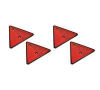 ASC Red Triangle Reflector Screw Fit suits Trailer Caravan Gatepost MP16B - Set of 4