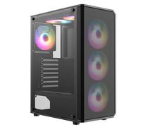ASC Ryzen Gaming PC - AMD Ryzen 5 4500, GT1030 2GB Graphics Card, 16GB RAM, 256GB SSD, 1TB HDD, 500W 80+ PSU, Wi-Fi, Windows 11, Black 6 Fan RGB Gaming Case