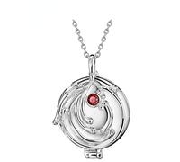 ASCAEL Zircon & S925 Sterling Silver Elena Gilbert Necklace Nina Long Pendant Charm Vampire Necklace Allergy Free