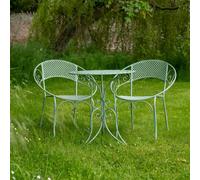 Ascalon Design Ltd Aquitaine Mesh 3 Piece Bistro Set - L60 x W60 x H70 cm - Sage in Green Ascalon Design Ltd Green