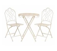 Ascalon Design Ltd Avalon Bistro Set - 3pc - L60 x W60 x H73 cm - Cream Ascalon Design Ltd Cream