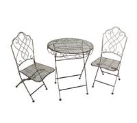 Ascalon Design Ltd Avalon Bistro Set - 3pc - L60 x W60 x H73 cm - Green Rust Ascalon Design Ltd Green