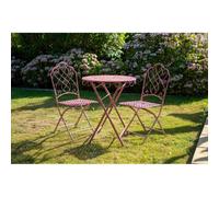 Ascalon Design Ltd Avalon Bistro Set - 3pc - L60 x W60 x H73 cm - Rose in Pink Ascalon Design Ltd Pink