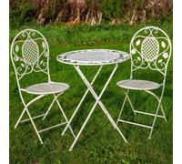 Ascalon Design Ltd Bistro Set - 3pc - L60 x W60 x H73 cm - Cream Ascalon Design Ltd Cream