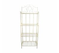 Ascalon Design Ltd Blais Bakers Rack - Plant Stand - 4T - L60 x W33 x H160 cm - Cream Ascalon Design Ltd Cream