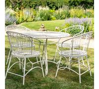 Ascalon Design Ltd Blaisdon 5-Pc Dining Set with a Round Table & 4 Lorenzo Chairs in Cream Ascalon Design Ltd Cream