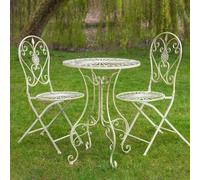 Ascalon Design Ltd Blaisdon Bistro Set - 3pc - L60 x W60 x H73 cm - Cream Ascalon Design Ltd Cream