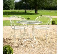 Ascalon Design Ltd Blaisdon Bistro Set 3pc with Glass in Cream Ascalon Design Ltd Cream