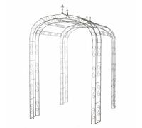 Ascalon Design Ltd FL-DE-LYS Arch Tunnel - L240 x W145 x H240 cm - Rusty Iron in Brown Ascalon Design Ltd Brown